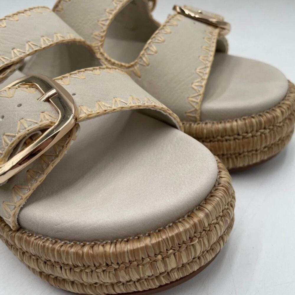 MIA Womens Mieko Platform Double Buckle Slide Sandal Seashell Cream Size 7.5 NEW - Picture 8 of 15